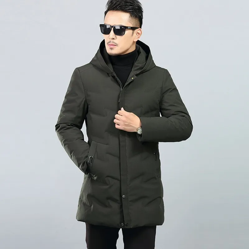 2019 tamanho grande tecido macio inverno jaqueta de inverno espessamento casual jaquetas de algodão casual inverno parka meia-longa homens marca roupas c18111201