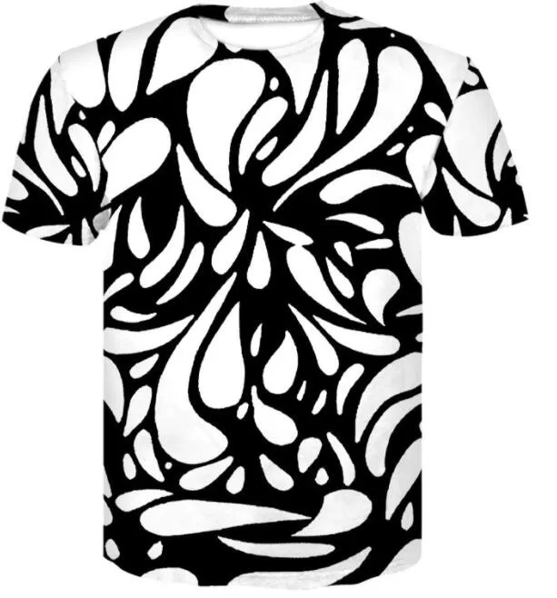 muitos estilo design casual solta impressa t-shirt roupas para homens verão nova vertigem Abstract estereograma Imprimir manga curta T-shirt Vestuário Desporto