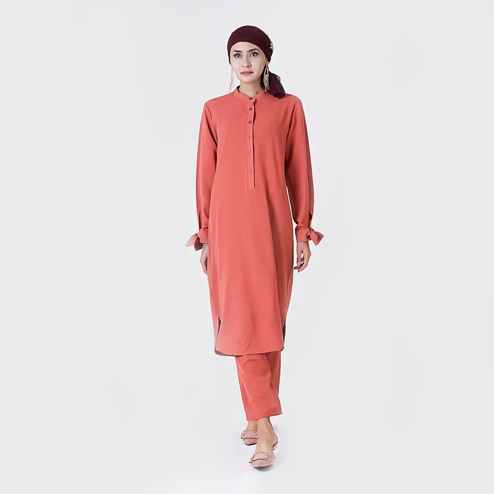 Set Abaya Donna - Abito Islamico Lungo, Maniche Lunghe, Jilbab Turco Per Preghiera E Ramadan