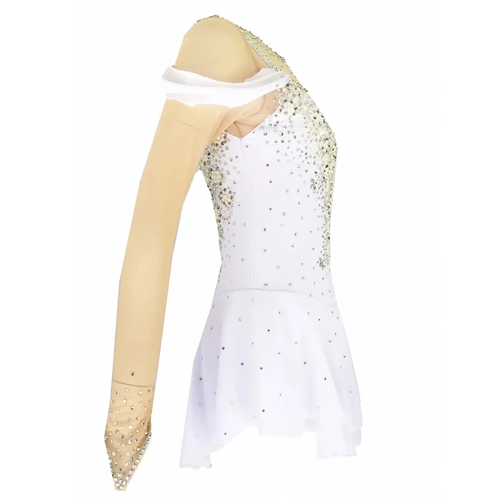 green emerald velvet dress Figure Skating Dress #SD063 (Movie 