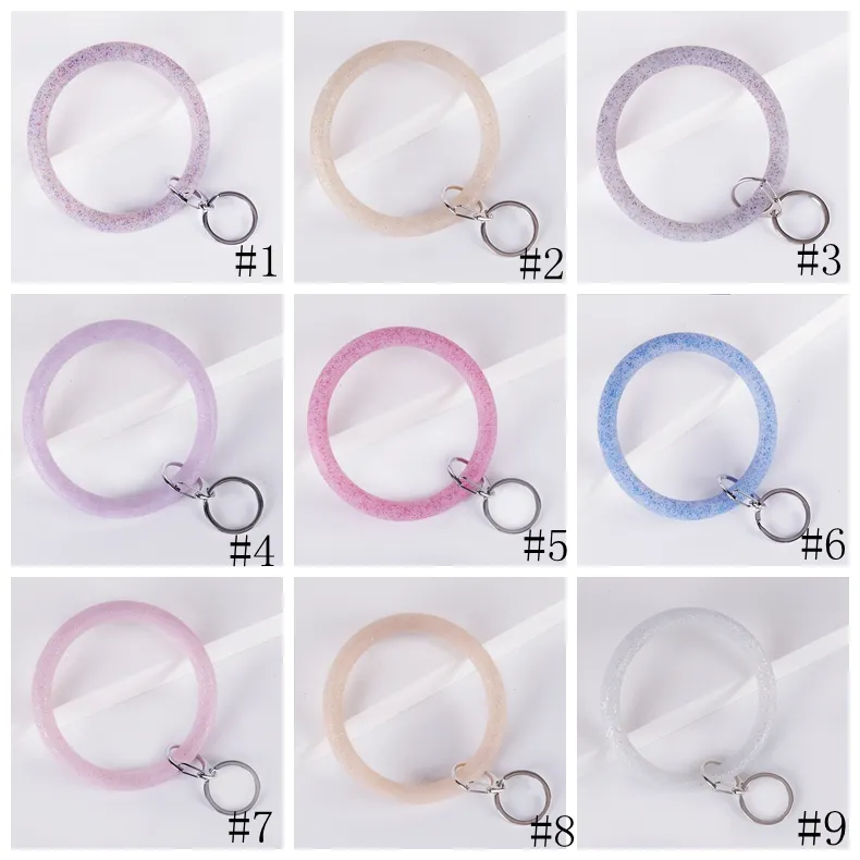 Soft Big O Shaped Silicone Loop Candy Color Wrist Key Ring