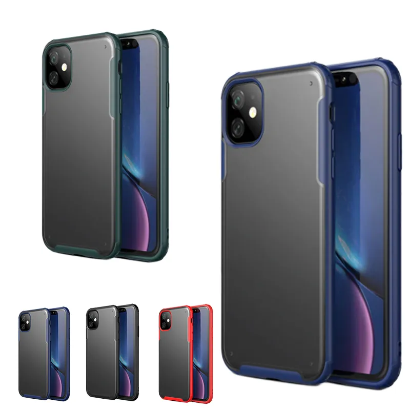 À prova de choque Bumper Armadura Phone Case iPhone 11 2019 X XS XR XS Max 8 7 Plus macio dura do PC para o caso tampa traseira