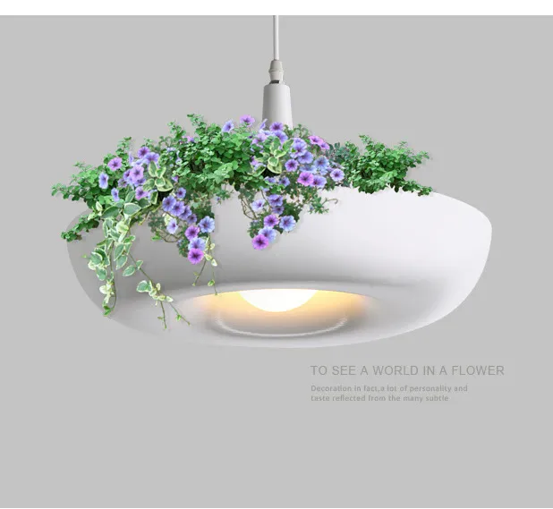 Babylon Potted Plant Pendant Light Lamp Shade Modern Light Flower Potter för växande örter eller succulenter