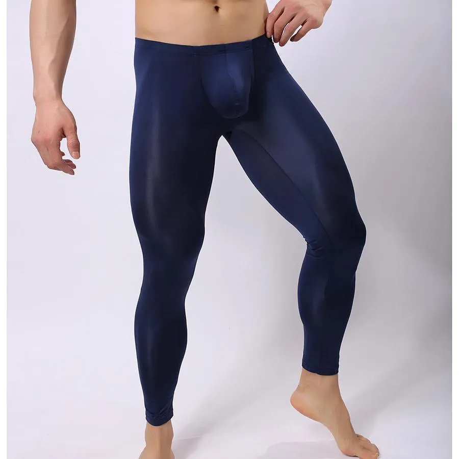 Man Sexy Nylon Transparent Pajama Pants/Ice Silk Pouch Sheer Leggings  Bottoms/Gay Spandex Lounge Tights From Forseason, $40.68
