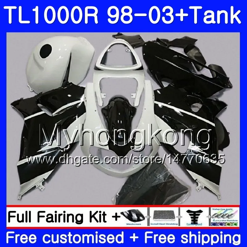 + SUZUKI SRAD TL1000R 용 탱크 공장 화이트 핫 1998 1999 2000 2001 2002 2003 304HM.48 TL 1000R TL1000 R TL 1000 R 98 99 00 01 02 03 페어링