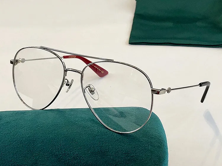 Classico GG0449 Occhiali oversize in metallo di qualità da pilota full-rim frame 60-18-145 occhiali da vista full-set casePresa OEM