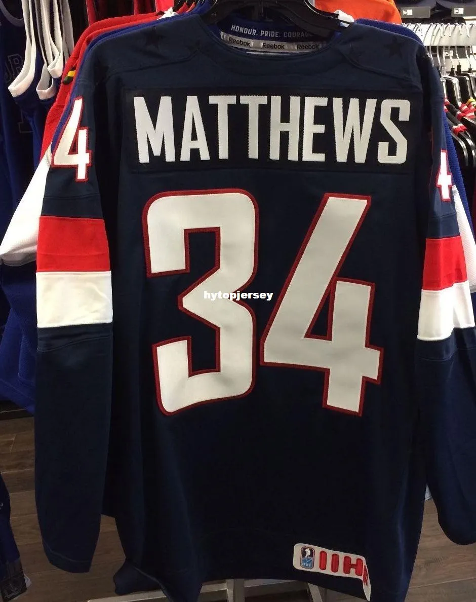 Cheap Custom Top USA World Juniors Hockey Jersey IIHF Auston Matthews