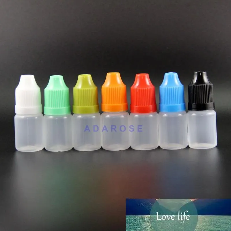 Plastic Dropper Bottles com a prova criança segura Caps e Dicas longo mamilo