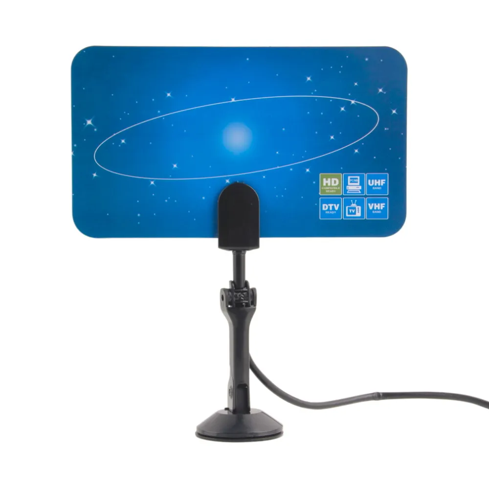 Freeshipping 1pcs HDTV DTV VHF UHF PC NB Flat Digital Indoor HD TV High Gain Antenna 1080 i P Promotion