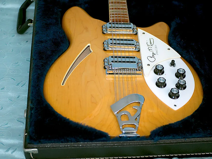 Ric Roger McGuinn Maple Glo Natural 12 String Electric Guitar Vintage Tone with Modern Elegance