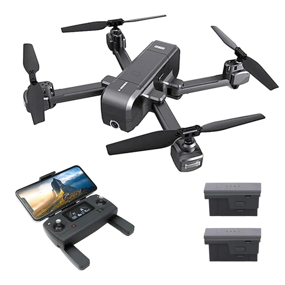 MJX X103W 5G WiFi GPS dobrável RC Quadrotor com 2K Camera Single-eixo mecânico Gimbal RTF - três baterias com saco