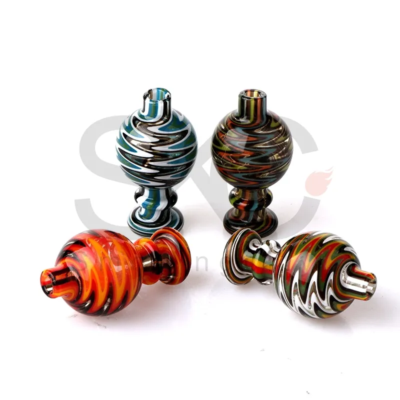 US Color UV Glass Bubble Carb Cap 26mmOD For 10mm 14mm 18mm Beveled Edge Quartz Nails Water Bongs Oil Rig Pipes