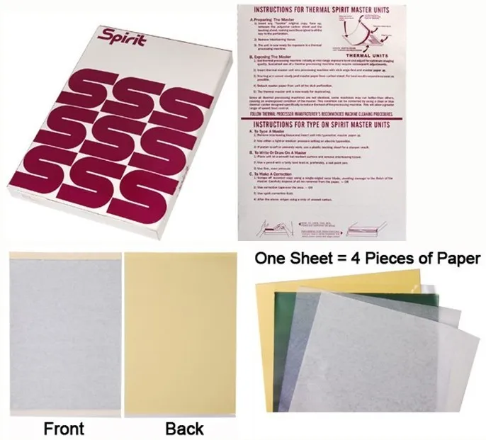 Tattoo Transfer Paper A4 Size Spirit Master Tatoo Paper Thermal