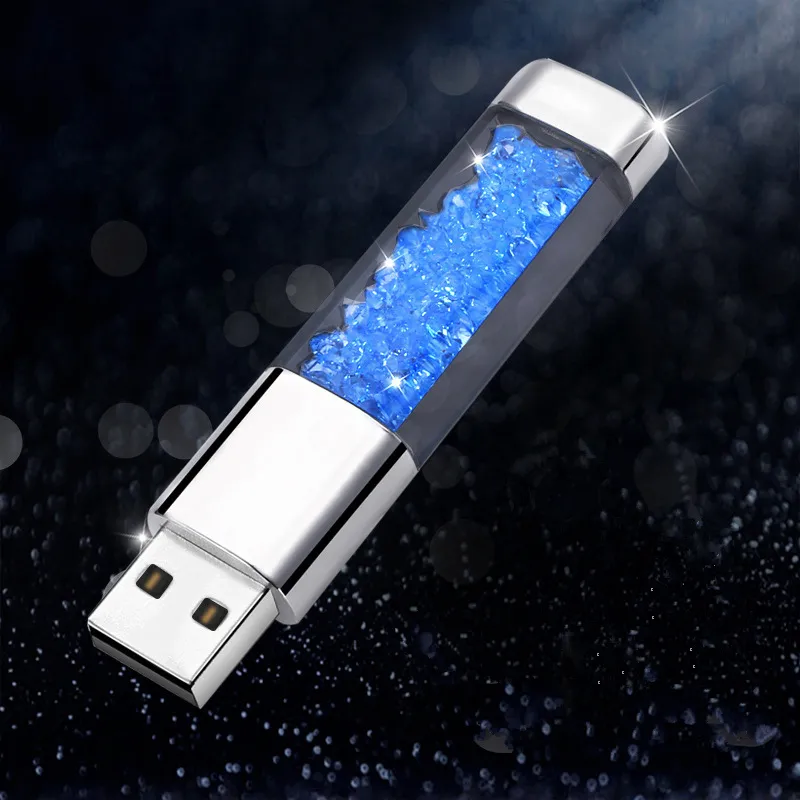 Fashion Diamond Crystal Usb Flash Drive Metal Pen Drive Usb2.0 Flash Drive 4g 8g 16g 32gb Memory Stick U Disk Pendrive Best Gift 1