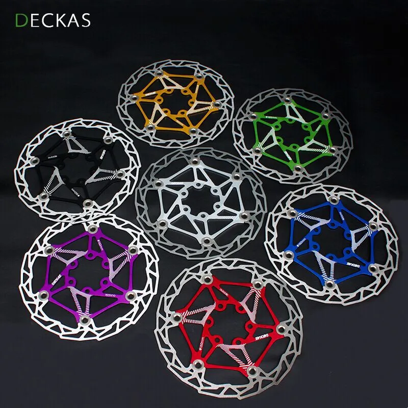 DECKAS MTB disc brake rotor disc 160 180 MM diameter Bicycle brake rotors Brake pads bike parts 7 Color