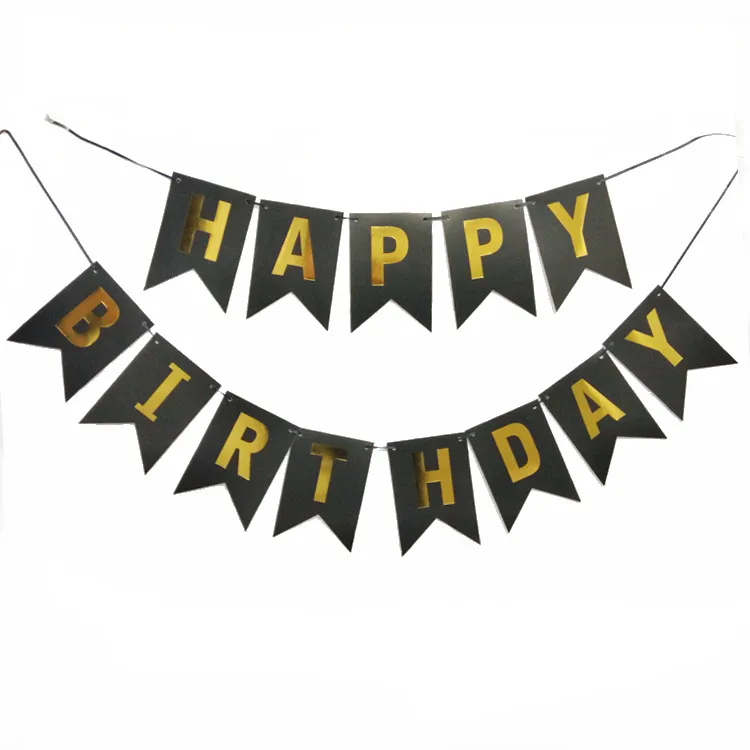 15 Colors HAPPY BIRTHDAY Paper Hanging flags Banner Set Home Decor Baby Shower Favors Christmas Birthday Party DHL