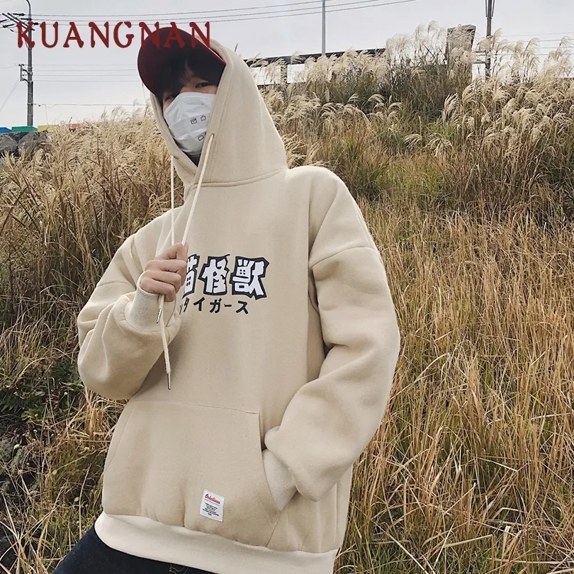 Harajuku Style Mens Thick Hoodies Japanese Streetwear Hip Hop Hoodie In Black From Huafei04 53.78 DHgate.Com