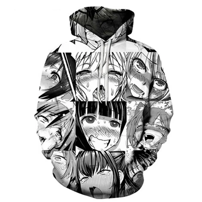 Anime girl faces hoodie on sale