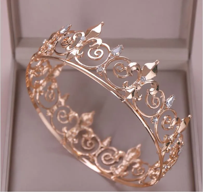 Europa en de Verenigde Staten Full Circle Crown Crown Tiara Bridal Jewelry Wedding Headdress