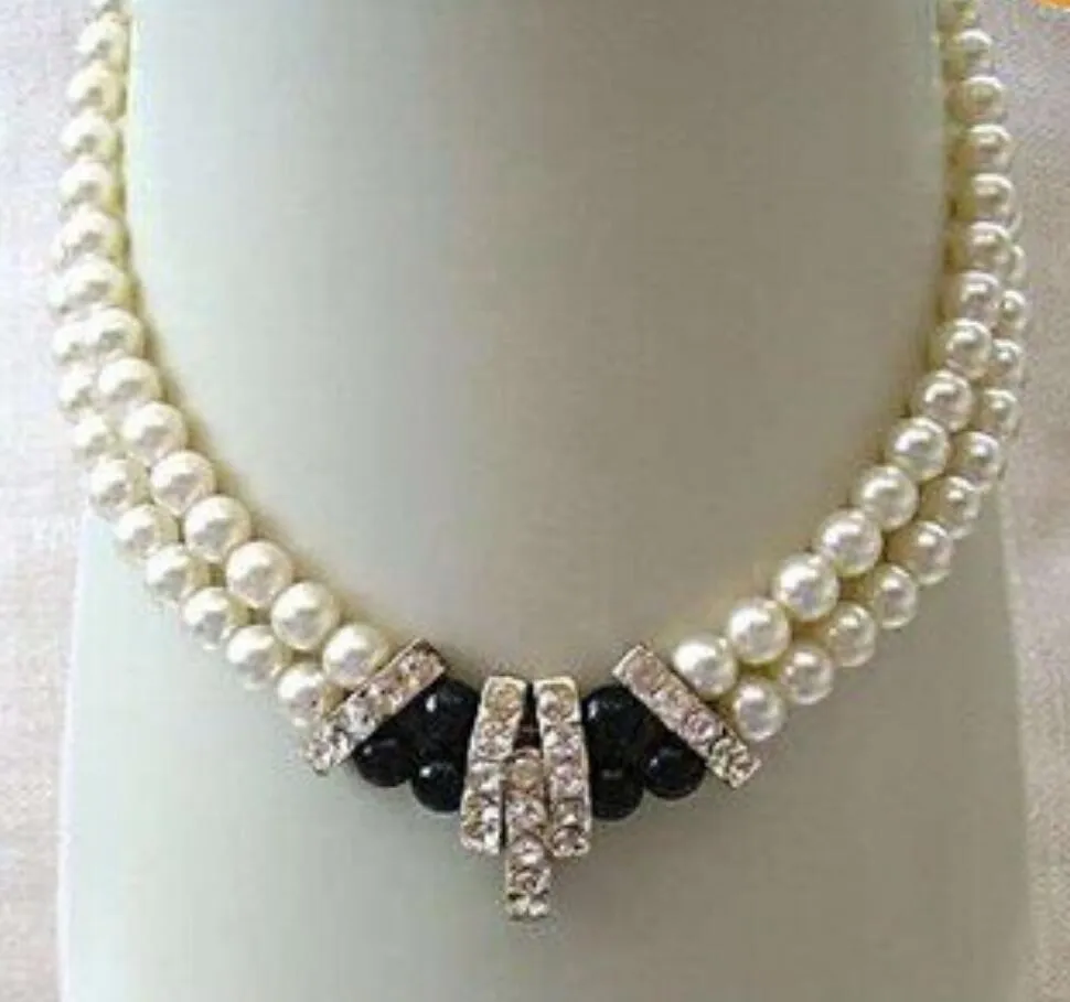 Necklace 8-9MM Junoesque 2 rows Genuine pearl necklace