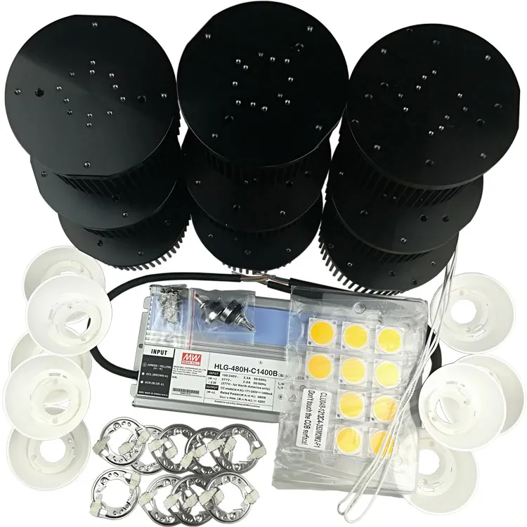 LED-Wachstumslicht Citizen CLU048 1212 Cob LED-Wachstumslicht-Kit mit Reflektor und MW-LED-Treiber HLG-480H-C1400B