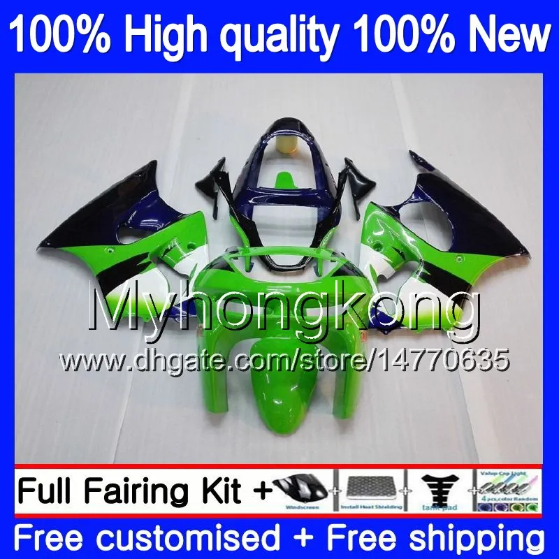 Body For KAWASAKI ZX-6R 6 R ZX-636 ZX600 ZX600CC 1998 1999 336MY.0 600CC ZX636 ZX6R 98 99 ZX 636 ZX 6R 98 99 Full Fairing kit Factory green