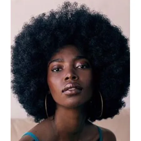 novo corte afro curto das senhoras crespo peruca brasileiro do cabelo Africano Americ curto crespos peruca encaracolado Simulação cabelo humano peruca encaracolado