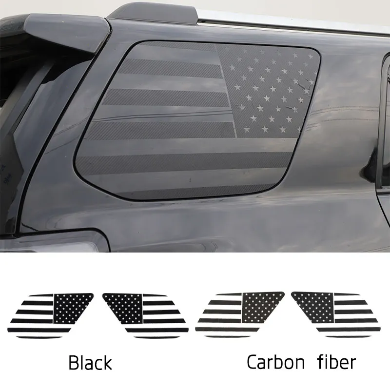 Autocollants de voiture autocollants de drapeaux de fenêtre arrière pour Toyota 4Runner 2017 + sortie d'usine accessoires extérieurs de style de voiture