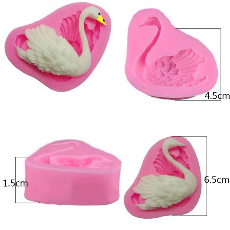 Haute qualité nouvelle marque Fondant ustensiles de cuisson gâteau 3D moule en forme de cygne fête décoration gâteau outils bricolage mariage Silicone moules de cuisson