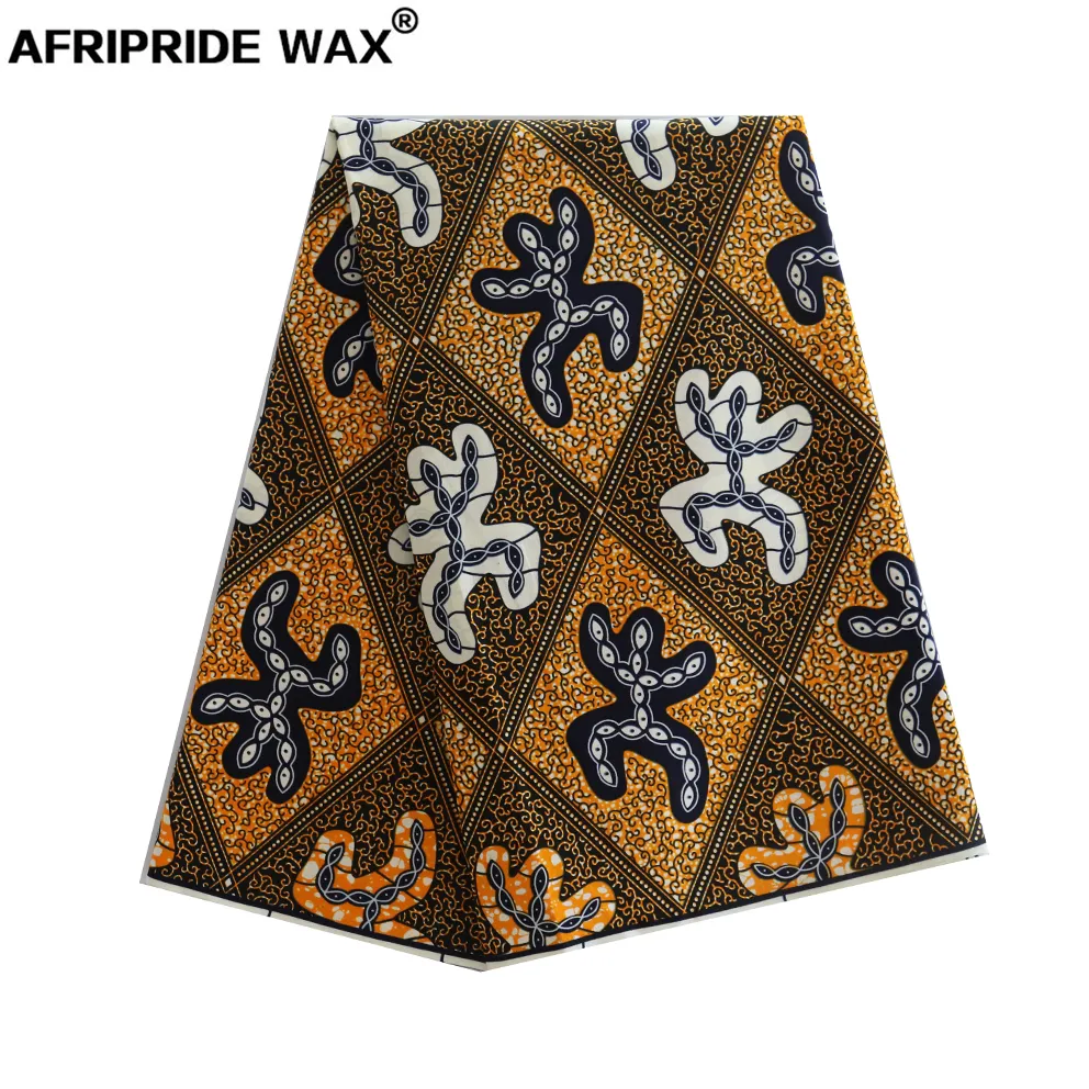 Afripride Новая модная ткань находится в продаже, чистый хлопок Африканский батик ткань для создания одежды, украшения A18F0355