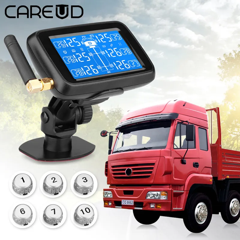 Herbote Extern 6 Hjulsensor PSI Truck Trailer Can Bus Däck Tryckövervakningssystem TPMS bildäcktrycksdetektor