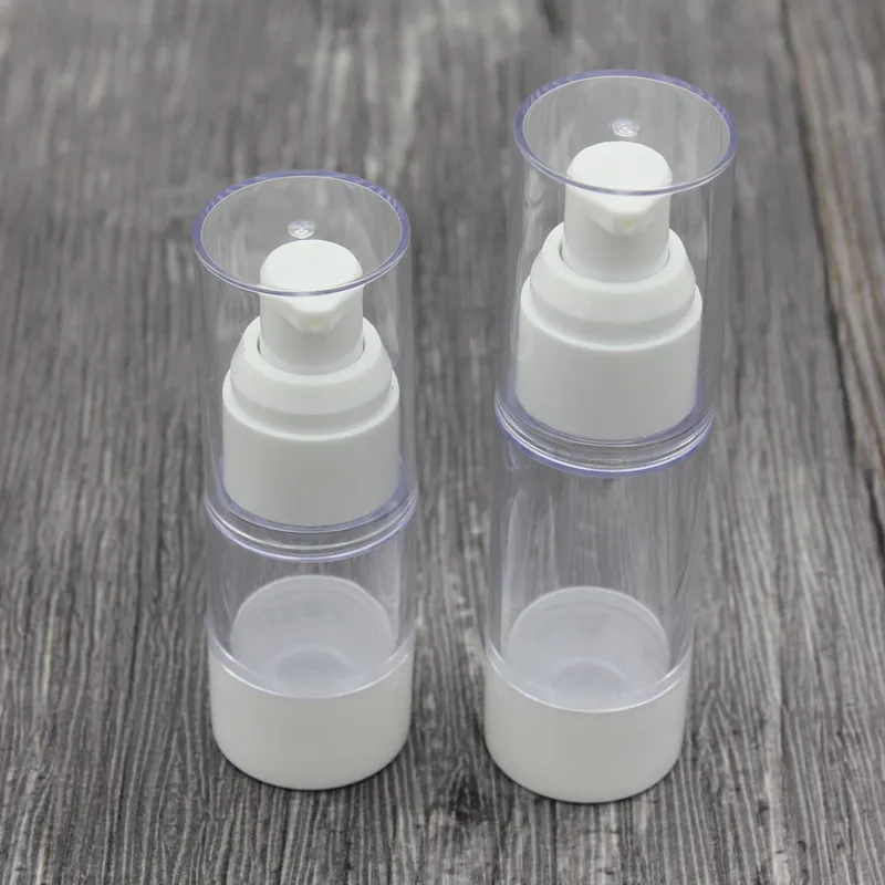 50ml 30ml 15ml Sub bottling Clear Airless Lotion Bottle Portable Refillable Vacuum Bottles for Travel Cosmetic Packaging