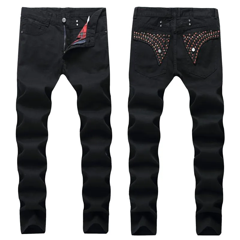 2020 new Mens Straight Slim Fit Biker Jeans With Zip men s clothing Distrressed Hole Streetwear Style luxury Robin Jeans