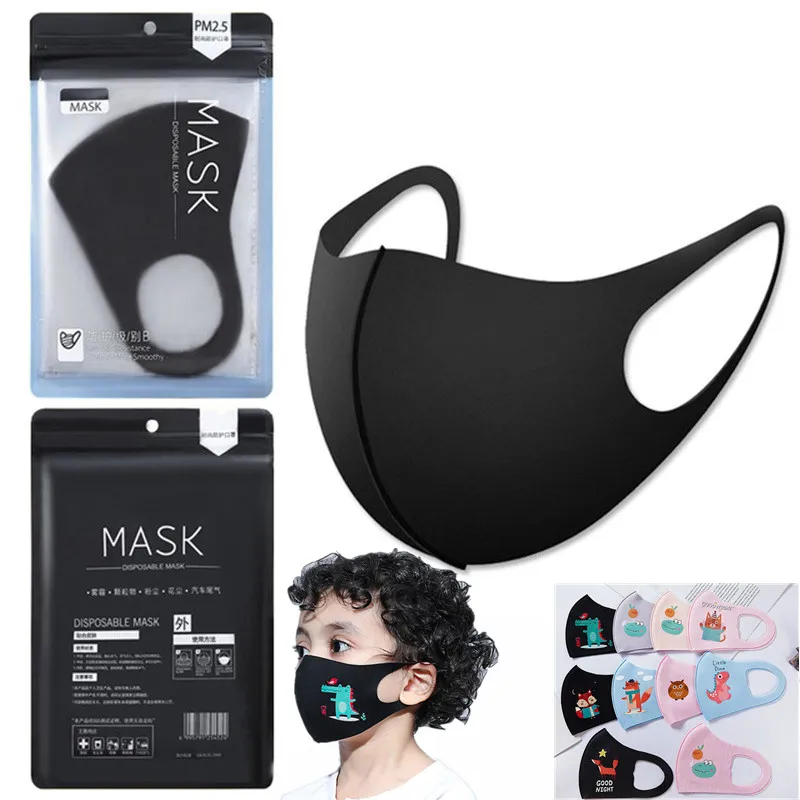 Stofdicht Wasbaar Herbruikbaar Ontwerp Spons Stoffen Gezichtsmasker Op Voorraad Anti-stof Gezichtsmasker Mondkapje Beschermend Mondmasker Ademhalingsmaskers