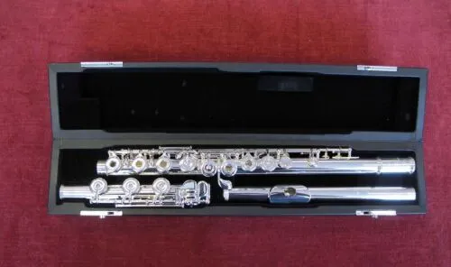 Sankyo CF301 Silversonic FLUTE In-line E Key Split Silver Plated Flute C Tune 16 Holes Open French Key Flauto Copia