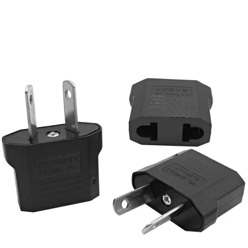 USA till EU Plug Adapter USA till Europa Resevägg AC Power Adapter Converter Reseladdare Converter