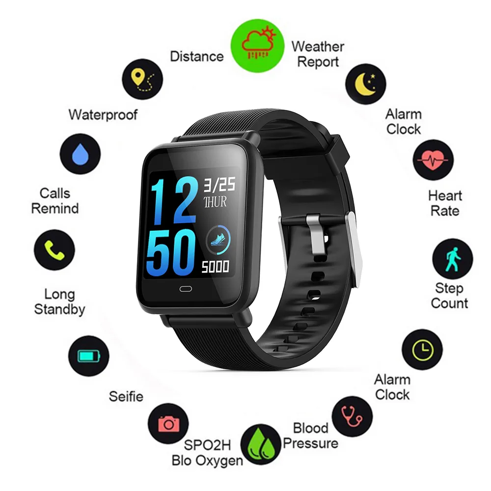 Reloj Inteligente Deportivo A Prueba De Agua Con Pantalla Colorida