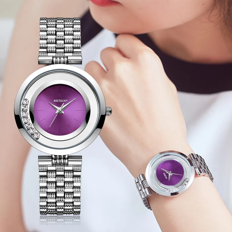 AESOP Super Fashion Women Watch Quartz Wristwatch Simple Ultra Thin Ladies Clock Waterproof Relogio Feminino Montre Femme