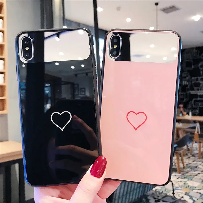 Cartoon Cute Tempered Glass Cases Phone For iPhone XR XSMAX X 11 Pro Max 7 8 Plus Case