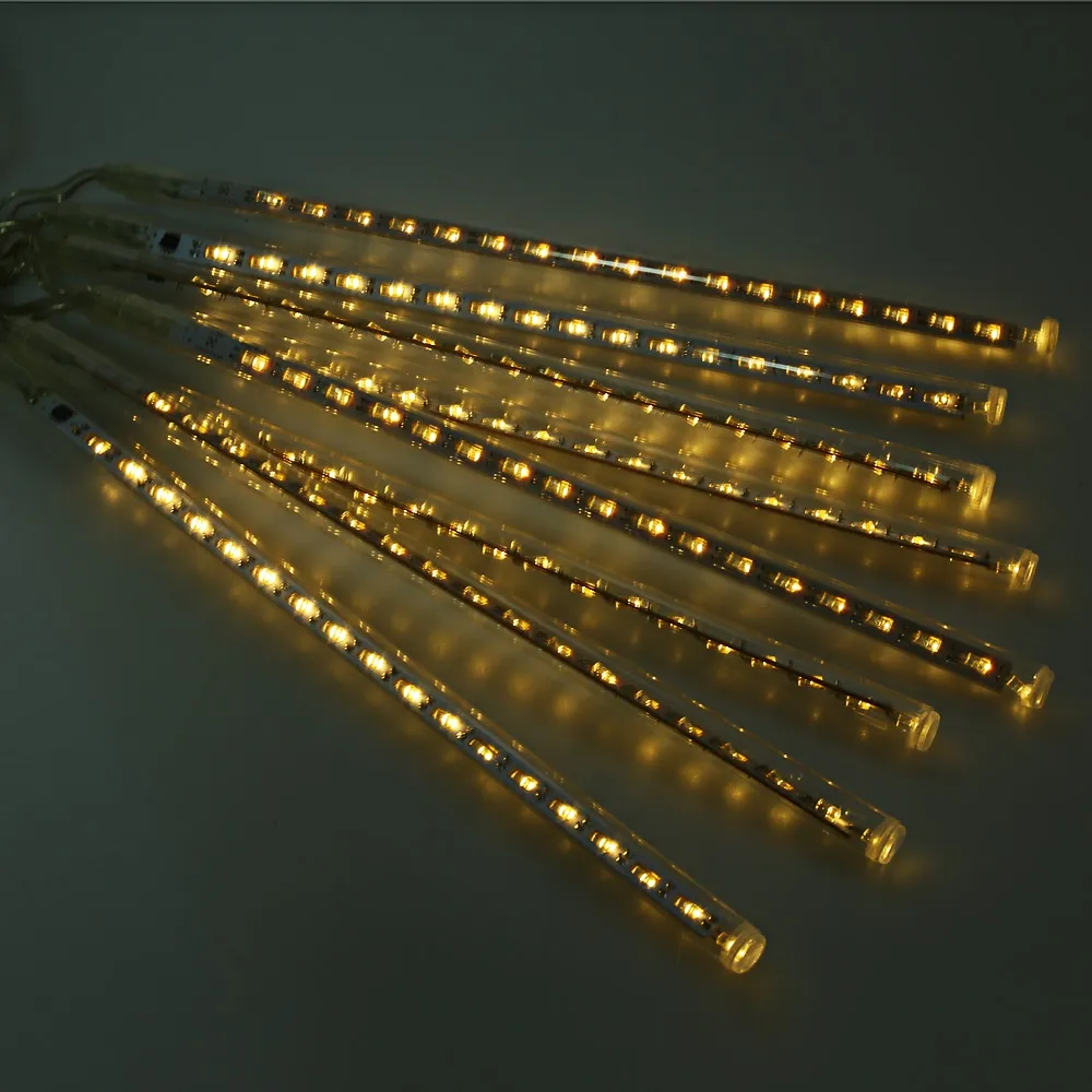 30cm LEDの流星のシャワーの紐の光防水雨チューブぶら下がっている装飾のための光
