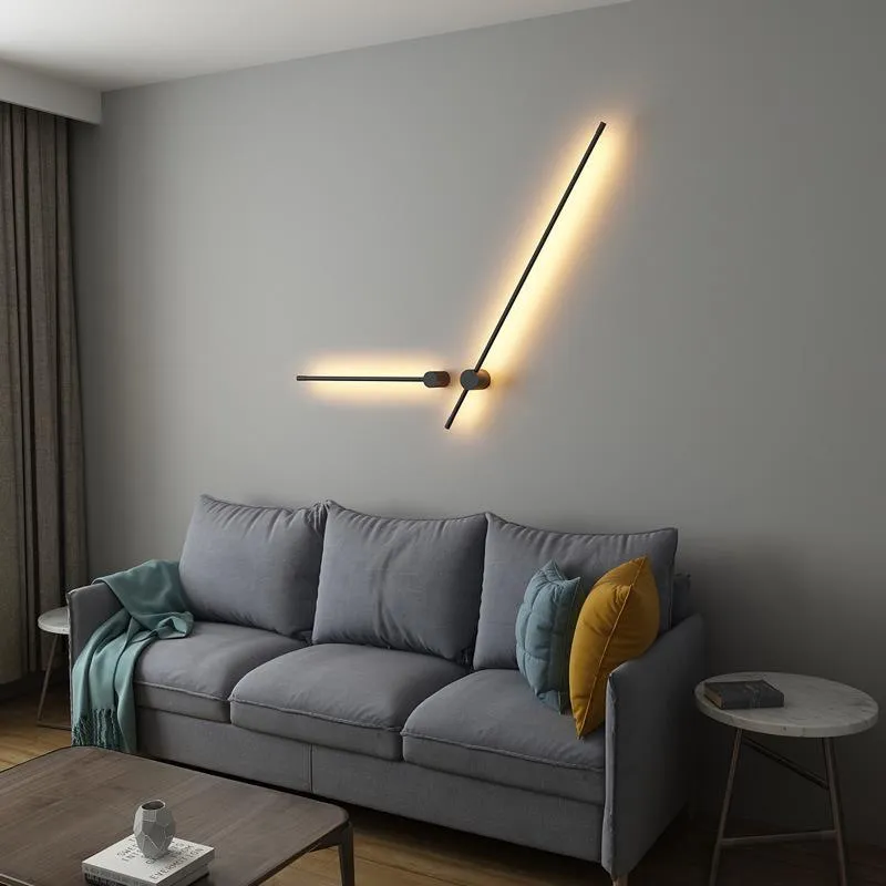 Lámpara LED de pared para interiores con interfaz USB y carga inalámbrica,  moderna luz de pared