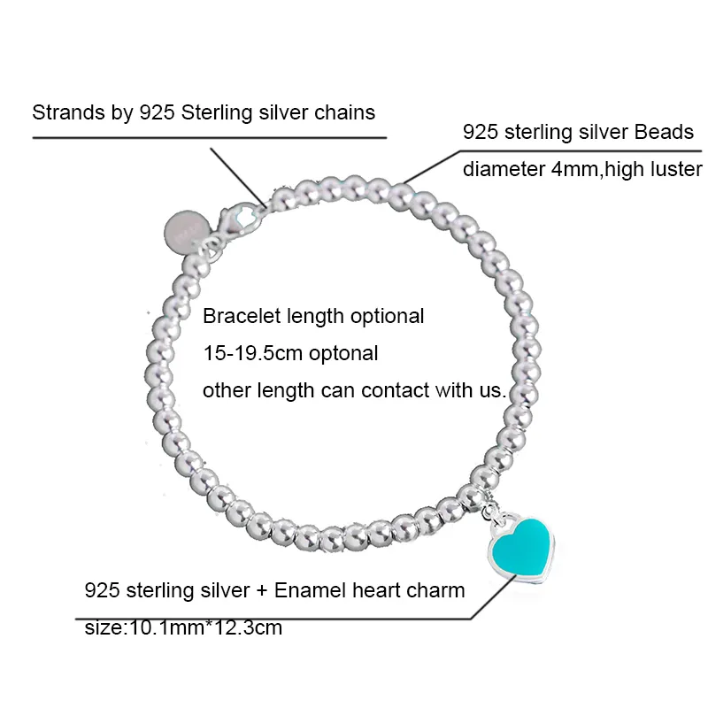 925 Sterling silver beads bracelet (1)23