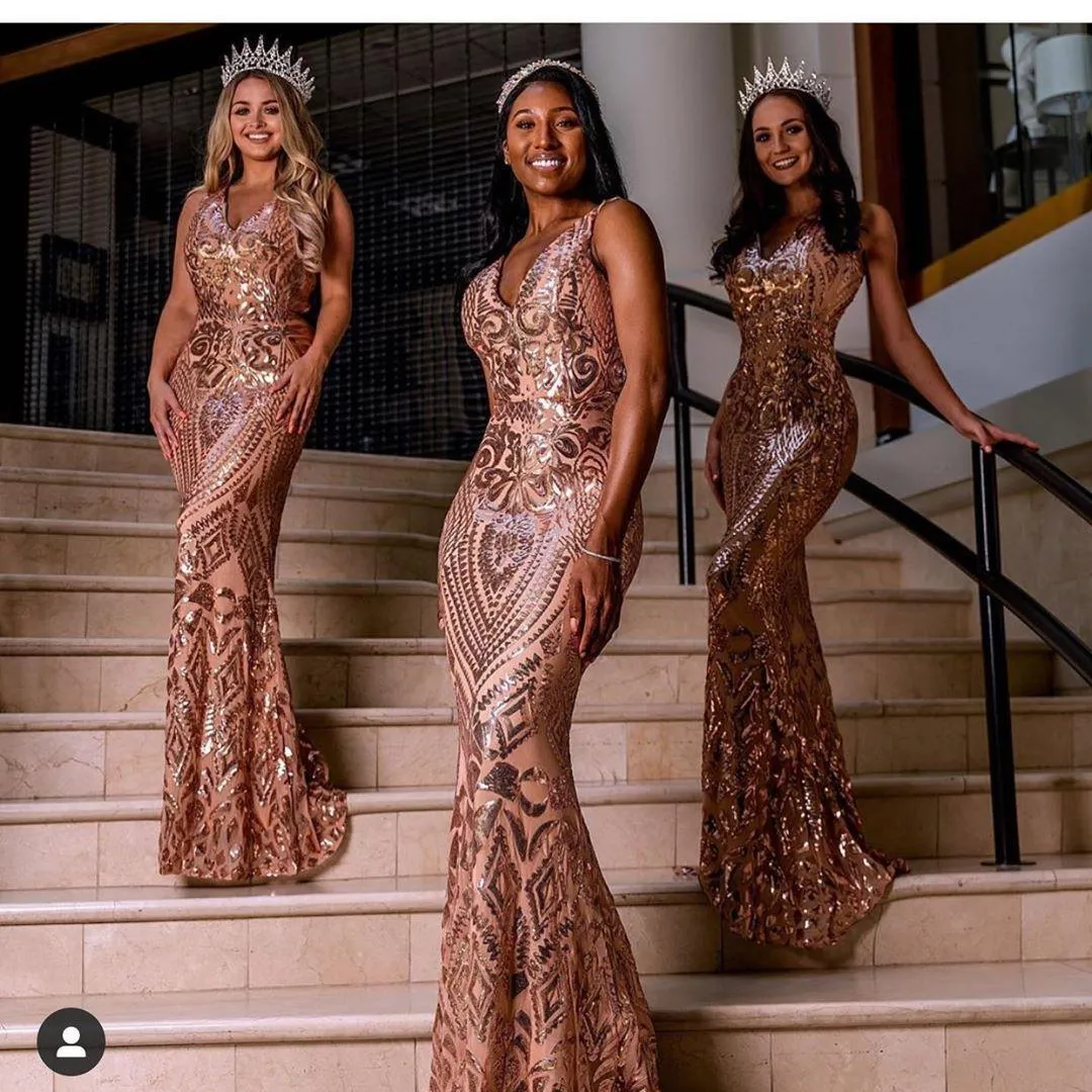 2020 Arabic Sparkly Mermaid Sequin Mermaid Prom Dresses With Sequins And Gold Accents Elegant Formal Evening Gown For Guests At Aso Ebi Affordable From Magicweddingdresses 140.6 DHgate.Com