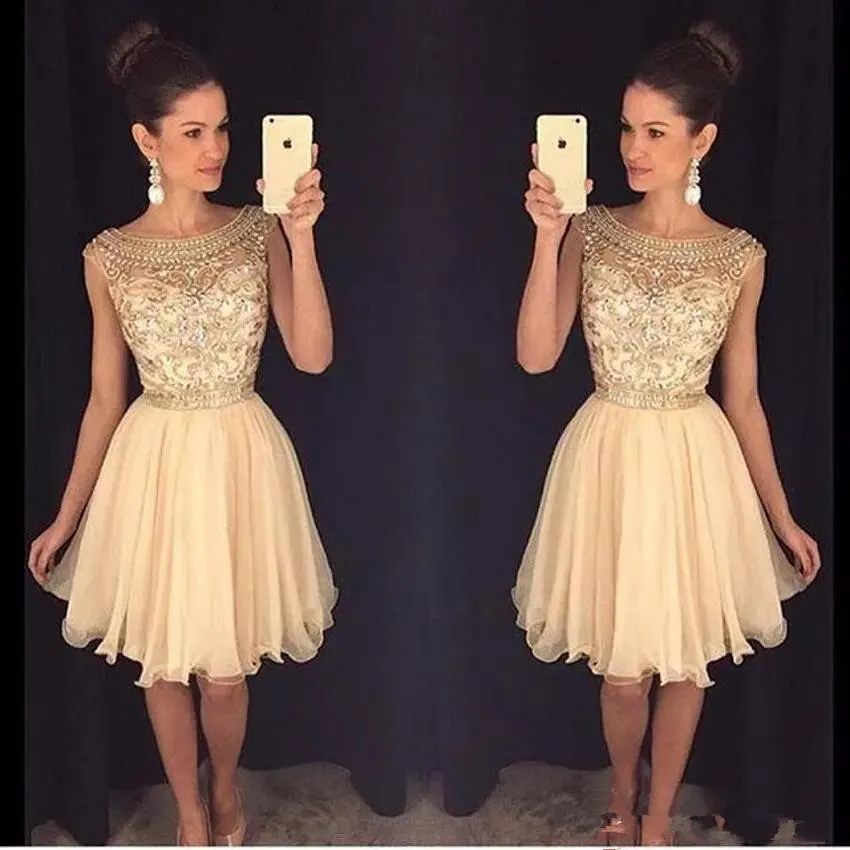 2019 Mini Vestidos Cortos De Noche Con Vestidos De Graduación Con De Cristal Poco Vestido De Gasa Vestidos De Fiesta De Graduación De 108,29 € | DHgate