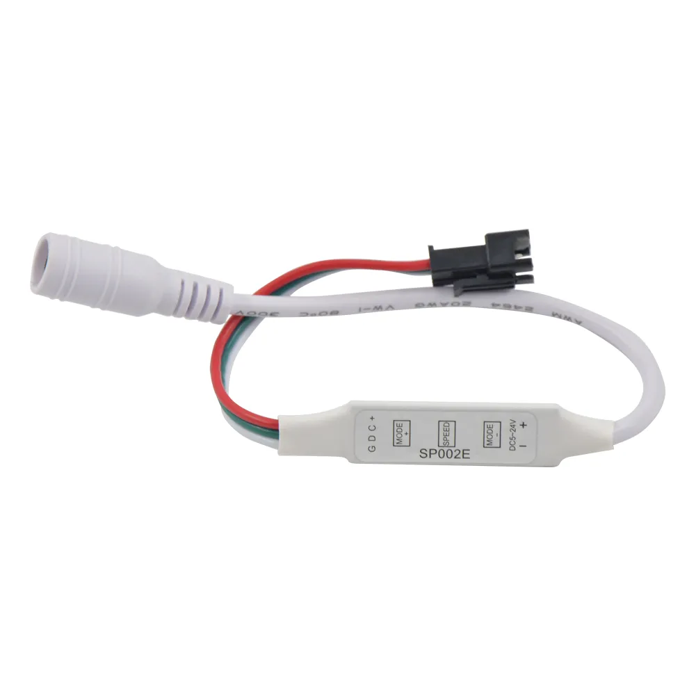 SP002E 3key DC5-12V LED RGB Controller For WS2811 WS2812B UCS1903 SK6812 APA102 LED Strip Module light DC RED BLACK WIRE connector input