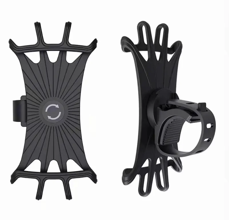 Telefon Kierownica Bracket Stojak Rower Motocykl Motocykl Mobile Telefon Silikonowy Uchwyt Mount Buckle Pull Niepoślizgowe do telefonu komórkowego GPS