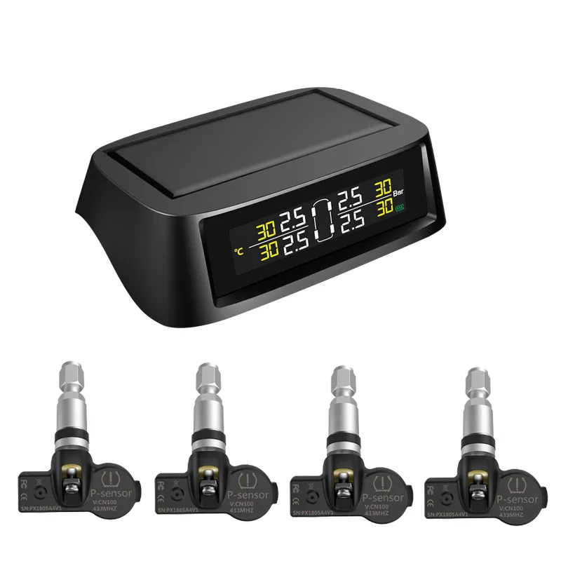 Car solar internal TPMS for car wireless tire pressure monitoring system digital tire pressure gauge tpms 2-999 Sets $48.00 >=1000 Sets