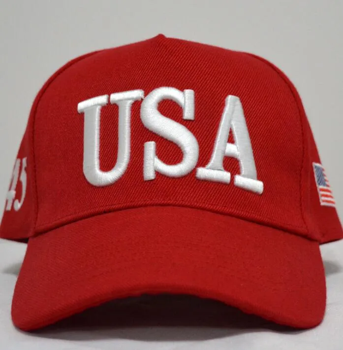 Bandeira dos EUA Cap Cotton Hat Baseball Caps 45 Boné de beisebol Presidente Donald Trump Suporte Snapback Unisex ajustáveis ​​Novidade Chapéus GGA3363-4