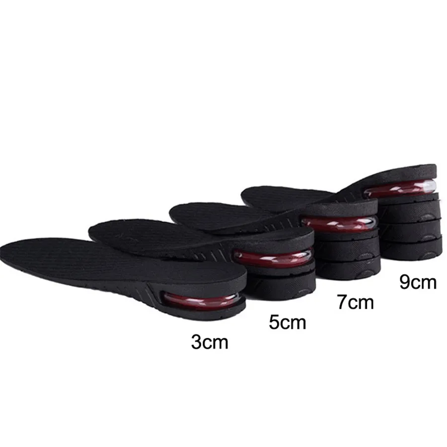 7cm (2.75") Men's Height Increase Shoe Insoles - 3-Layer Air Cushion Heel Lift Inserts