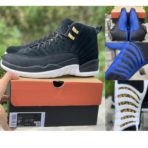 12 reverse taxi 12 gioco royal 12s all'ingrosso fiba vera fibra di carbonio con scatola nero blu bianco scarpe da basket uomo libero